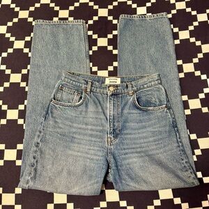 Reformation Stevie Ultra High Rise Jeans Sydney Wash Wide Leg Crop 28